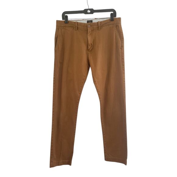 J.CREW 484 Slim-Fit Stretch Chino‎ Pants Men's 33 X 32 Brown - Picture 1 of 11